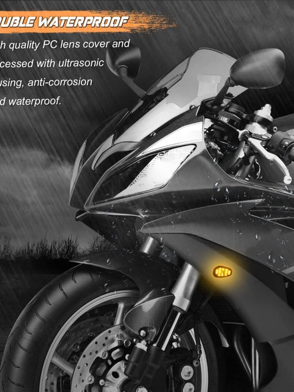 Smoked Flush Mount LED Turn Signal Light Compatible with Yamaha YZF R1 R6 R6S, 1 - Picture 3 of 6